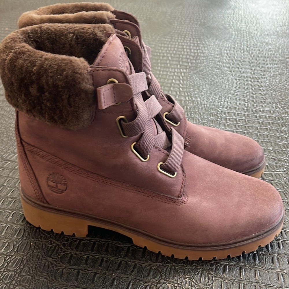 Timberland Purple Women's Jayne Shearling Boot Slip On Size 9.5